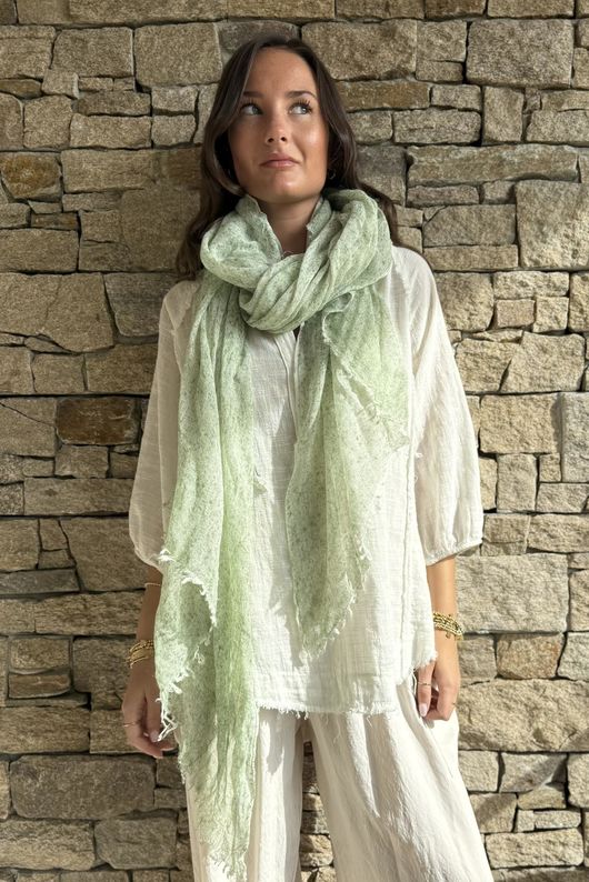Speckled Rustic Scarf Green /30=